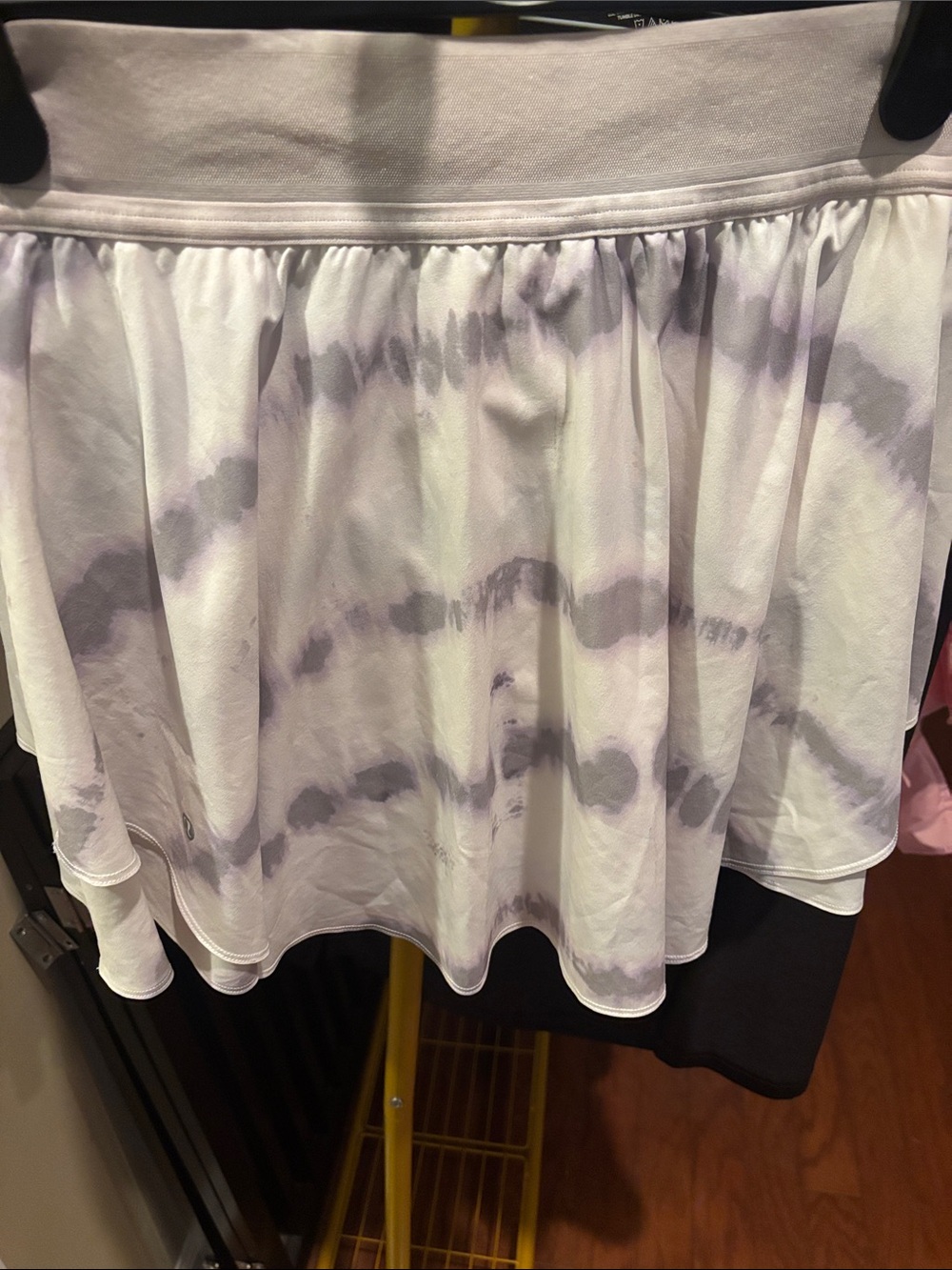 lululemon athletica White and Light Gray Tie-Dye Skater Skirt